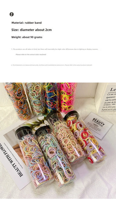 Children's rubber band does not hurt the hair elastic good hair rope color girls hair ring cute baby hair rope girl headdress