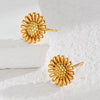 1 Piece IG Style Elegant Streetwear Flower 304 Stainless Steel 18K Gold Plated Ear Studs