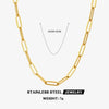 Jewelry Simple Style chain 304 Stainless Steel 18K Gold Plated Plating Necklace