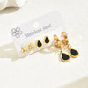 1 Set Simple Style Classic Style Water Droplets Inlay 201 Stainless Steel Shell Drop Earrings Earrings