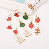 Christmas earrings money bag gift box hat shoes gloves scarf party earrings