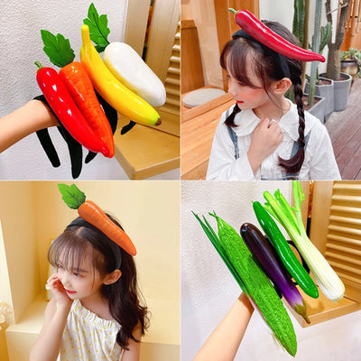 Girl'S Simple Style Carrot Plush Mixed materials Handmade Hair Band