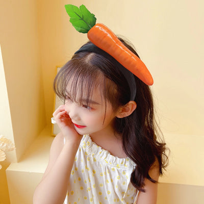 Girl'S Simple Style Carrot Plush Mixed materials Handmade Hair Band