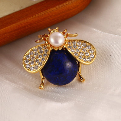 1 Pair Elegant Retro Geometric Butterfly Inlay Alloy Artificial Pearls Natural Stone Zircon 18K Gold Plated Palladium White K Drop Earrings