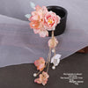 Flower headdress Hanfu hairpin silk flower hair accessories tassel side clip female ancient style headdress Flower hairpin flower clip accessories