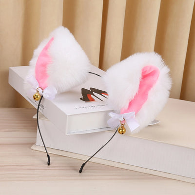 Cute Plush Cat Ear Hairband Autumn and Winter New Cat Rabbit Ear Fox Beast Ear Sexy Anchor Bell Headwear