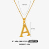 Jewelry Simple Style Cool Style letter 304 Stainless Steel 18K Gold Plated Plating Pendant Necklace