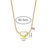 [Whole Body Titanium Steel] Three-Dimensional Peach Heart Titanium Steel Necklace Simple Fashion Necklace