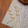 Jewelry Sweet Simple Style Bow Knot Titanium Steel Plating Necklace