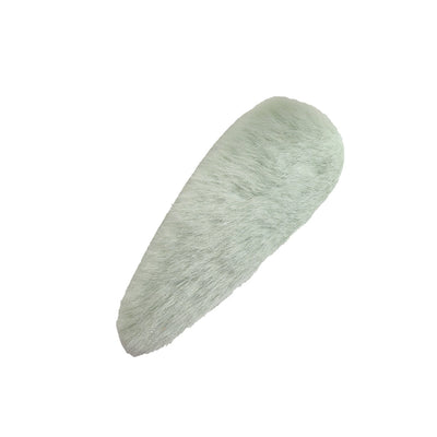 lady simple style solid color plush hair clip