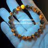 6/8/10mm Flame Stone Bracelet European and American Ins Punk Natural Flame Stone Beaded Bracelet Men and Women Jewelry