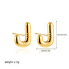 1 Pair Classic Style Letter 304 Stainless Steel Ear Studs