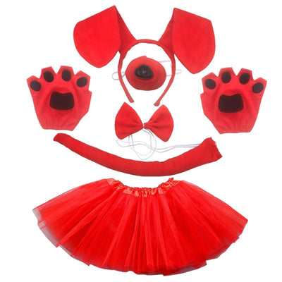 source of new dachshund dog hairband spotted dog nose mesh skirt set performance dress props headdress female