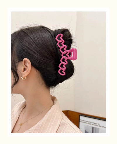 Dopamine love hairpin female  new shark clip hairpin back head updo hair clip sweet headdress