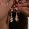 1 Pair Glam Luxurious XUPING Geometric Copper 18K Gold Plated Drop Earrings