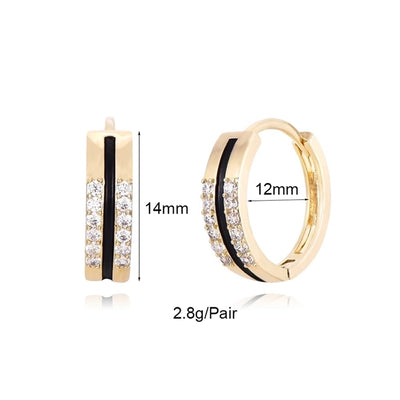 1 Pair Hip-Hop French Style Cool Style Devil's Eye Star Irregular Copper Zircon 24K Gold Plated Hoop Earrings Drop Earrings Ear Cuffs