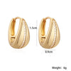 1 Pair Simple Style Commute Geometric Plating Inlay Copper Zircon Earrings