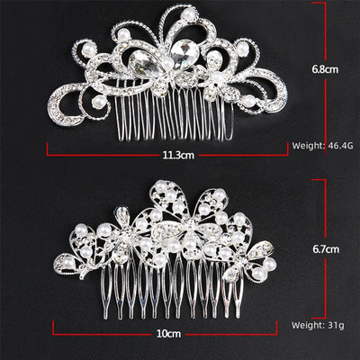 Alloy white rhinestone hair comb clip International station Hot Pearl Flower  bridal headdress hair accessories bridal accessories