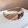 women's simple style letter cloth braid hair band