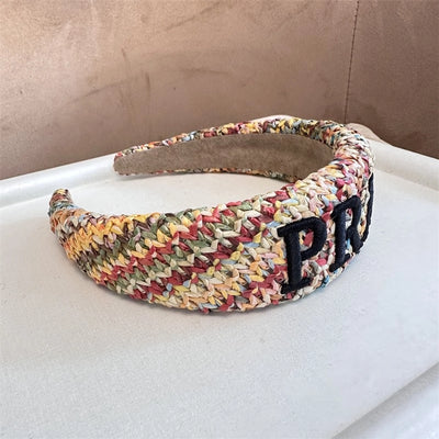 women's simple style letter cloth braid hair band