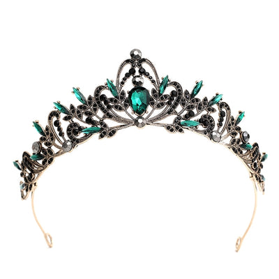 Baroque Vintage Black Luxury Crown Bridal Tiara Wedding Dress Wedding 18th Birthday Female Crown  New