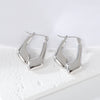 1 Pair Elegant Solid Color 316 Stainless Steel  Hoop Earrings