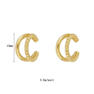 1 Pair Hip-Hop French Style Cool Style Devil's Eye Star Irregular Copper Zircon 24K Gold Plated Hoop Earrings Drop Earrings Ear Cuffs