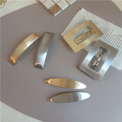 basic geometric metal handmade hair clip