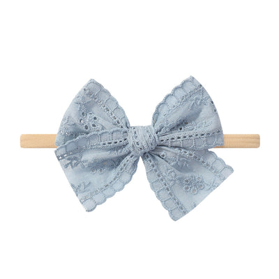 Baby Lace Hollow Soft Elasticity Traceless Hair Band  Baby Bow Headband Princess Hair Accessories 3674