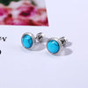 1 Pair Simple Style Round Inlay 316 Stainless Steel  Artificial Gemstones 18K Gold Plated Stainless Steel Earrings