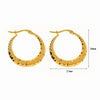 1 Pair Basic Simple Style Classic Style U Shape Geometric Round Plating Titanium Steel Earrings