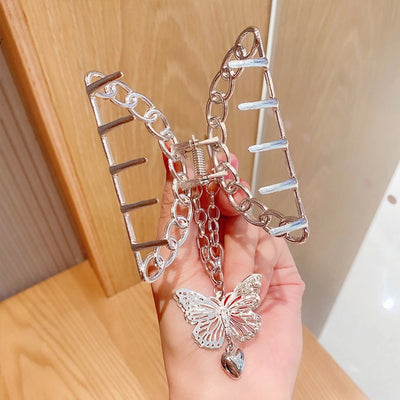 butterfly metal geometric hollow hair clip