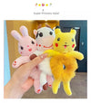 Cute Cartoon Plush Bear Hair Ring No Hurt Hair Headwear Children's Hair Rope Korean Ball Head Rubber Band Bag