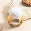 Jewelry Retro Simple Style Geometric 304 Stainless Steel 18K Gold Plated Enamel Rings