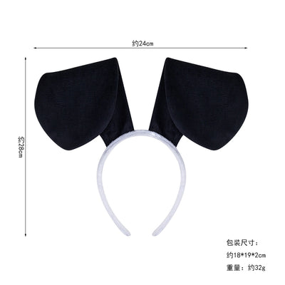 source of new dachshund dog hairband spotted dog nose mesh skirt set performance dress props headdress female