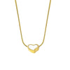 [Whole Body Titanium Steel] Three-Dimensional Peach Heart Titanium Steel Necklace Simple Fashion Necklace