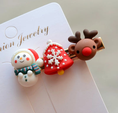 Christmas Fashion Girl'S Christmas Tree Arylic Hair Clip