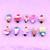 cute sweet ice cream alloy rubber hair clip