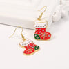 Christmas earrings money bag gift box hat shoes gloves scarf party earrings