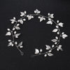 sweet bride golden headdress leaves pearl hairband hair accessories