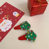 Christmas Cute Women's Christmas Tree Santa Claus Elk Hair Clip