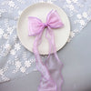 cartoon style bow knot organza rhinestone hair clip