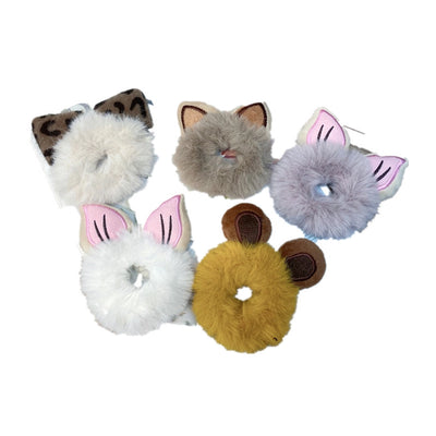 cute cat ears plush hair ring