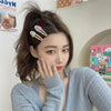 cute spring and summer new frosted flower duckbill clip Tulip hairpin candy color side clip  headdress for women