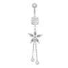 1 Piece Belly Rings Cute Sweet Star Heart Shape 316 Stainless Steel  Alloy Copper Inlay Rhinestones Zircon Gold Plated