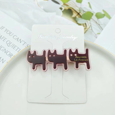 cartoon style cat acetic acid sheets handmade hair clip 1 piece