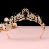 Baroque Vintage Black Luxury Crown Bridal Tiara Wedding Dress Wedding 18th Birthday Female Crown  New