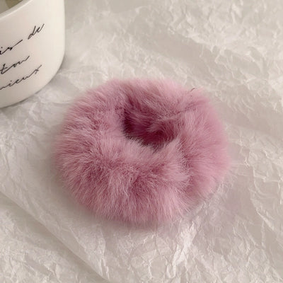 Autumn and Winter plush large intestine hair band female  Net red high ponytail hair rope tie hair rubber band ball hair rope