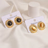 1 Pair Vintage Style Classic Style Shiny Geometric 304 Stainless Steel 18K Gold Plated Ear Studs