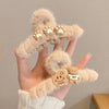 Autumn and Winter Plush Grab Clip Large  Shark Clip Back Head Hair Grab Hairpin Clip Women's Headwear Hair Clip